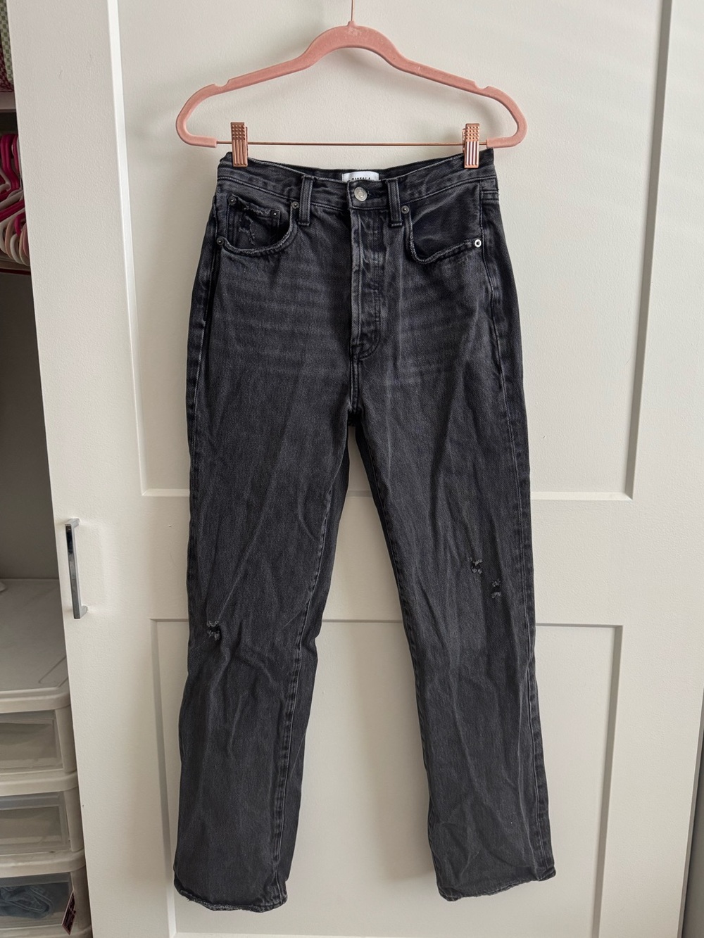 pistola Washed Black Straight-Leg Women’s Jeans